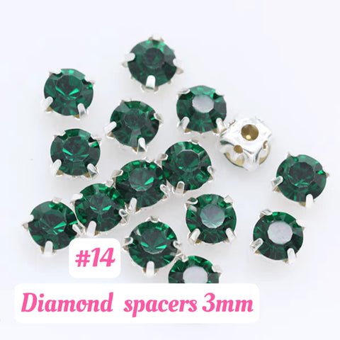 #3mm Diamonds Spacers Charms For DIY Jewelry Accessories