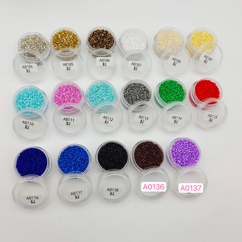 #Glass Delica seed Beads 2mm for diy charms and accessories