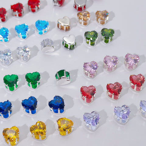 #8mm Hearts Rhinstones Charms For DIY Jewelry Accessories