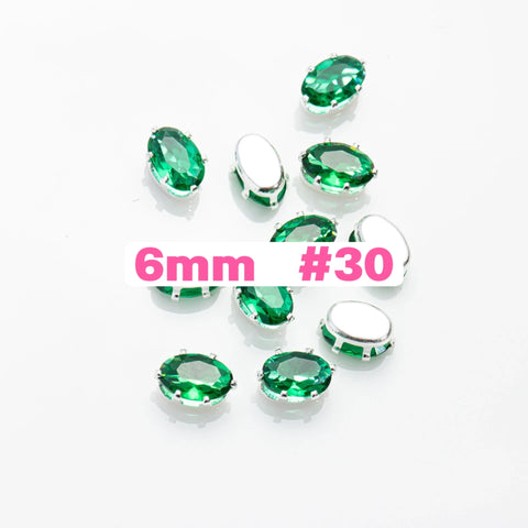 #6mm Oval  Rhinstones Charms For DIY Jewelry Accessories