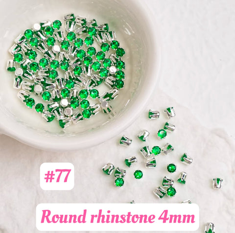 #4mm Round Rhinstones Charms For DIY Jewelry Accessories
