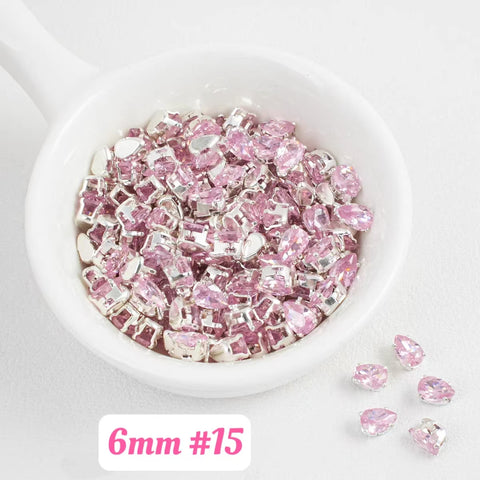 #6mm Tear Drop  Rhinstones Charms For DIY Jewelry Accessories