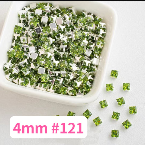 #4mm Cube Rhinstones Charms For DIY Jewelry Accessories