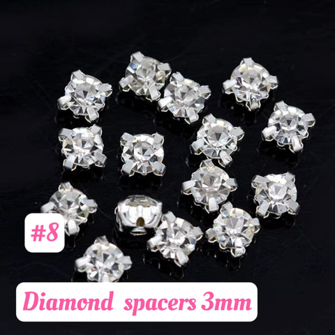 #3mm Diamonds Spacers Charms For DIY Jewelry Accessories