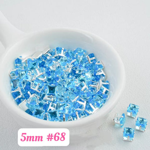 #5mm Cube Rhinstones Charms For DIY Jewelry Accessories