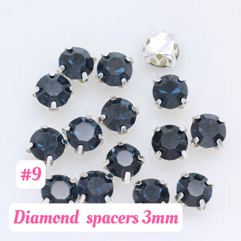 #3mm Diamonds Spacers Charms For DIY Jewelry Accessories