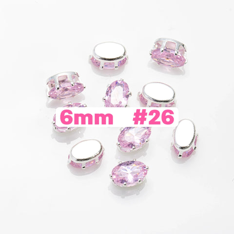 #6mm Oval  Rhinstones Charms For DIY Jewelry Accessories