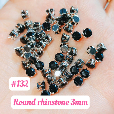 #3mm Round Rhinstones Charms For DIY Jewelry Accessories