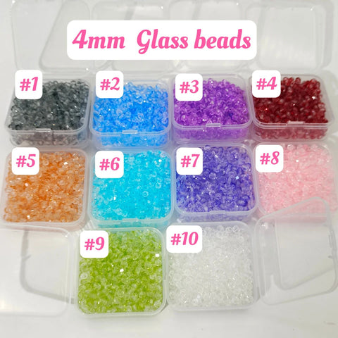 #4mm Glass Beads Charms For DIY Jewelry Accessories