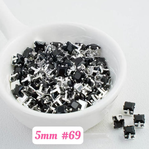 #5mm Cube Rhinstones Charms For DIY Jewelry Accessories