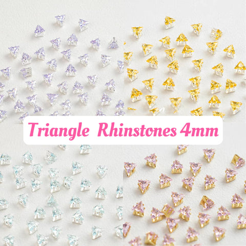 #4mm Triangle Rhinstones Charms For DIY Jewelry Accessories