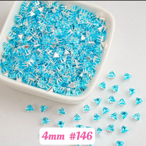 #4mm Triangle Rhinstones Charms For DIY Jewelry Accessories