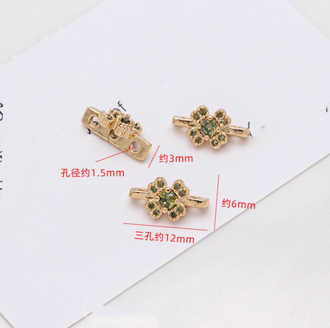 #T16 T17 T18 T19 T20 Three Holes Spacers Charms For DIY Jewelry Accessories