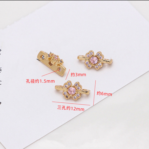 #T16 T17 T18 T19 T20 Three Holes Spacers Charms For DIY Jewelry Accessories