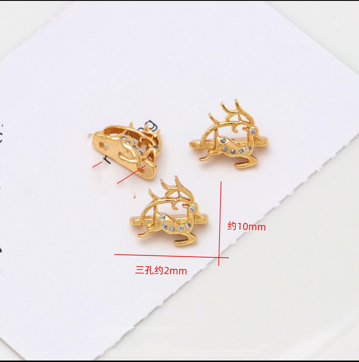 # T9 T10 Three Holes Spacers Charms For DIY Jewelry Accessories