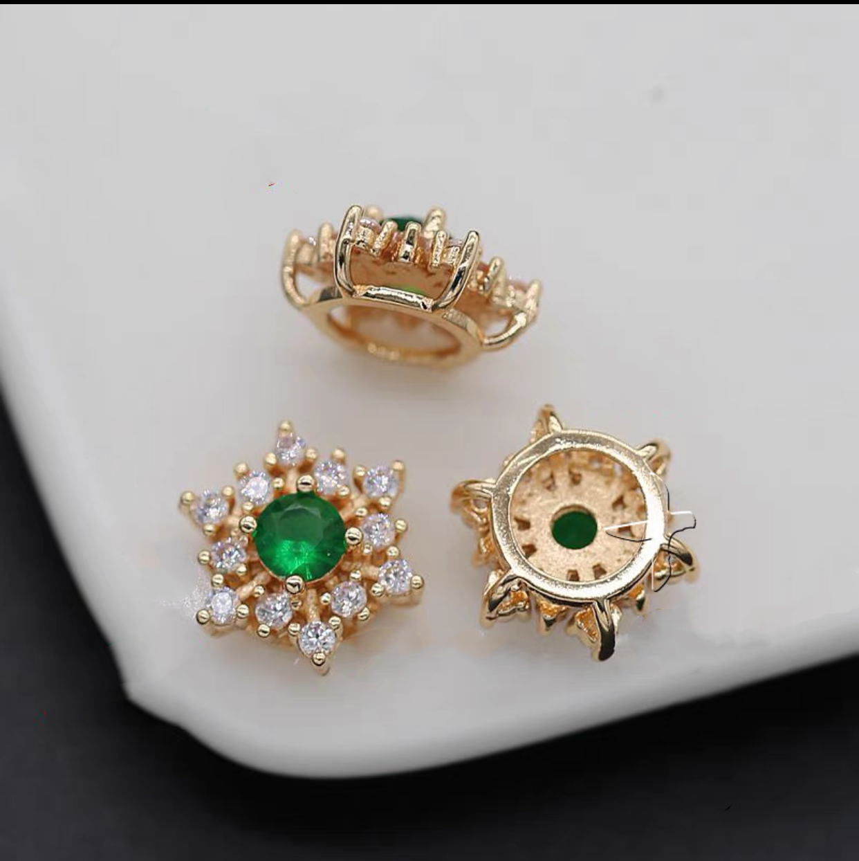#E7 E8 E9 E10 E11 E12 E13 E14 E15 Zircon 11.5mm Snowflake Charms For DIY Jewelry Accessories