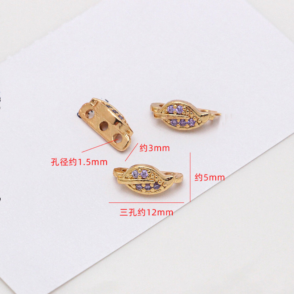 #T36 Three Holes Spacers Charms For DIY Jewelry Accessories