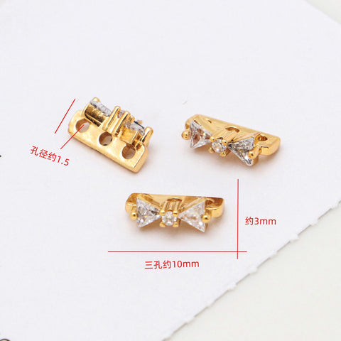 #T37 T38 T39 Three Holes Spacers Charms For DIY Jewelry Accessories