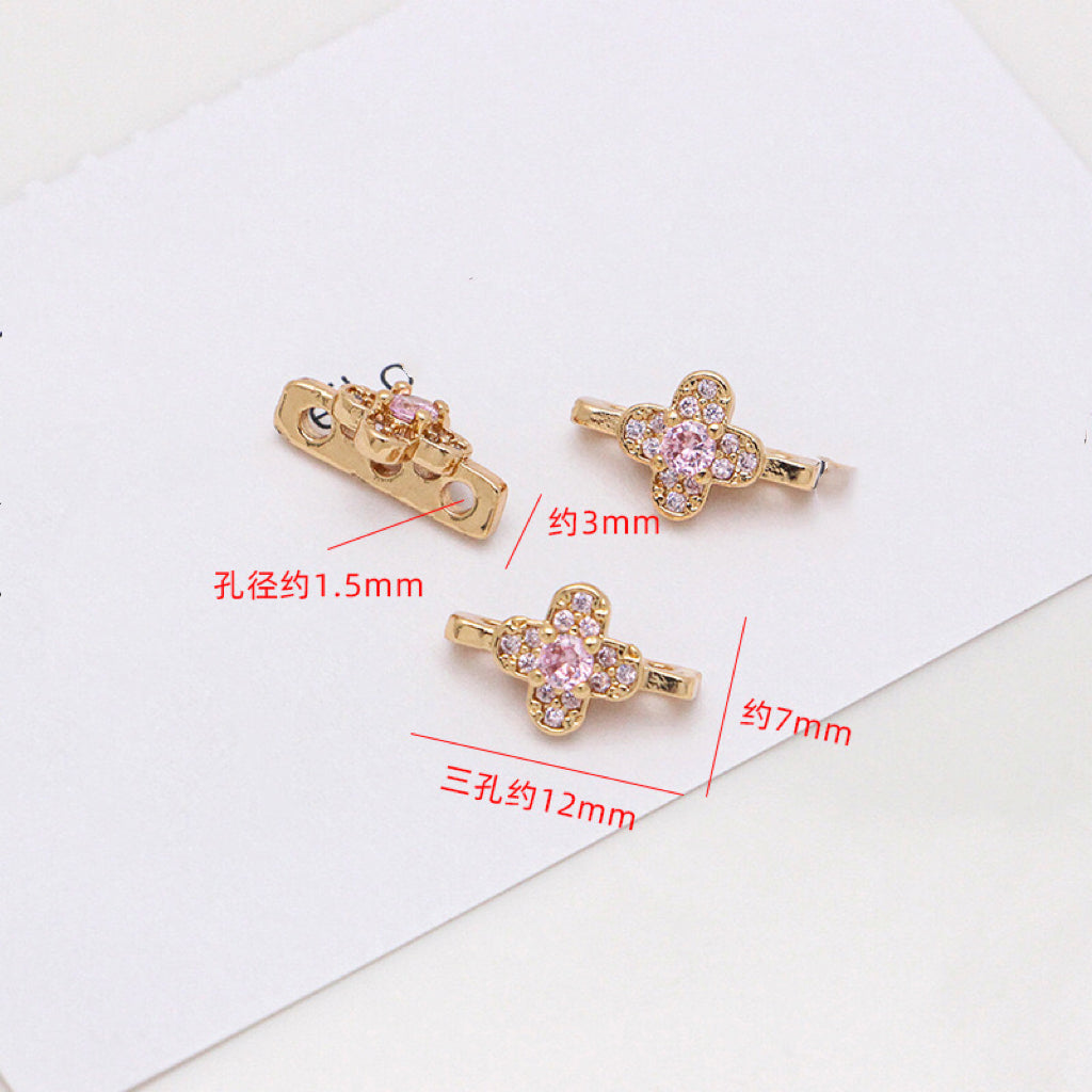 #T14 T15 Three Holes Spacers Charms For DIY Jewelry Accessories