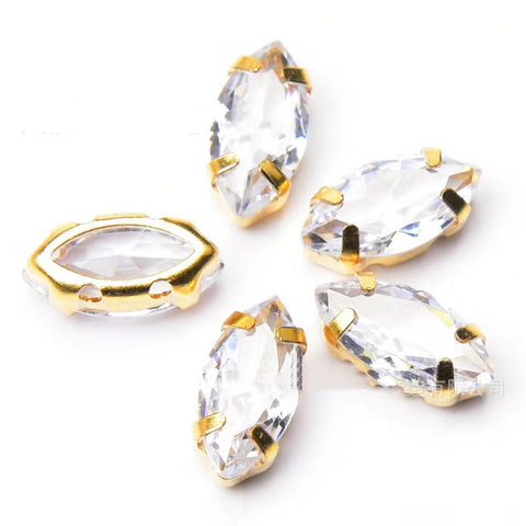 # Zircon Oval Spacers 5*10mm Charms For DIY Jewelry Accessories