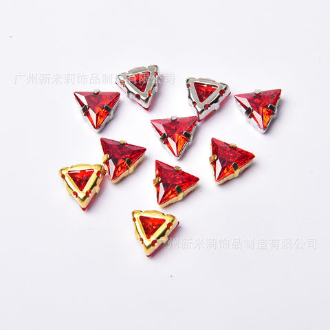 # Zircon Triangle Spacers 10mm Charms For DIY Jewelry Accessories