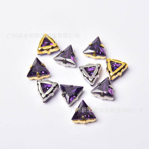 # Zircon Triangle Spacers 10mm Charms For DIY Jewelry Accessories