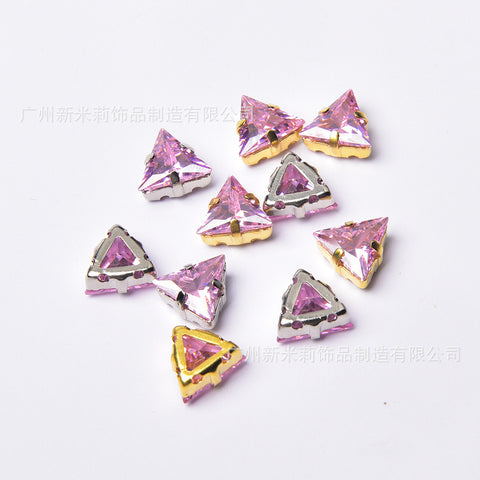 # Zircon Triangle Spacers 10mm Charms For DIY Jewelry Accessories