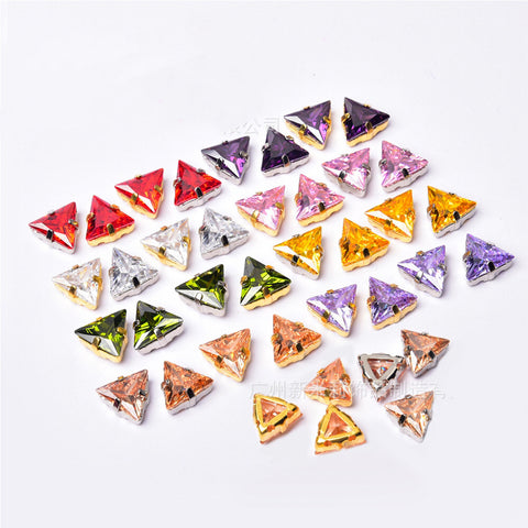 # Zircon Triangle Spacers 10mm Charms For DIY Jewelry Accessories