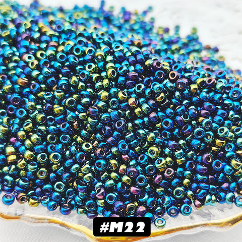 Transparent Fantasy Glass Seed Beads 2mm Round Beads