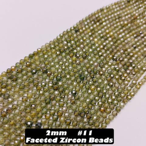 2mm Faceted Zircon Beads