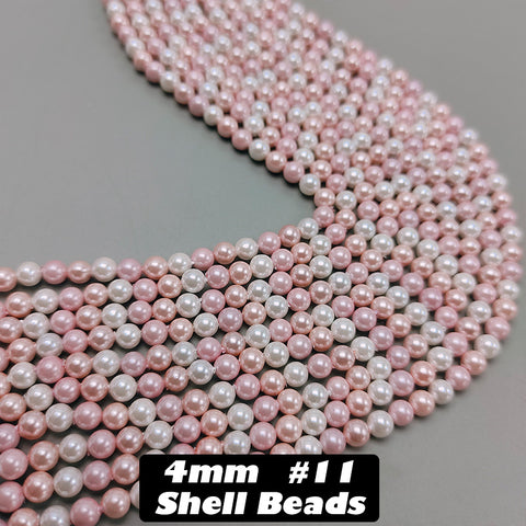 1 tira de perlas de concha de 4/6/8 mm.