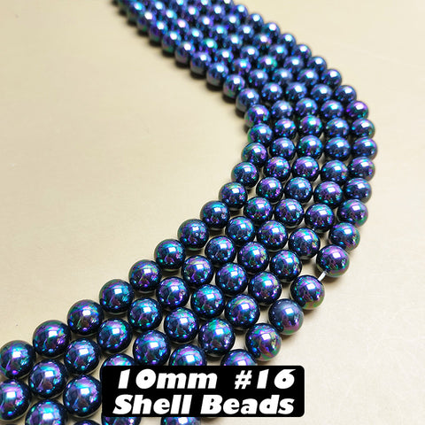 One Strip 10mm Shell Beads