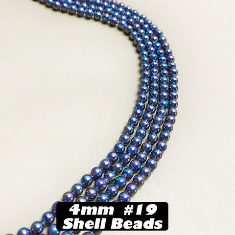 1 tira de perlas de concha de 4/6/8 mm.