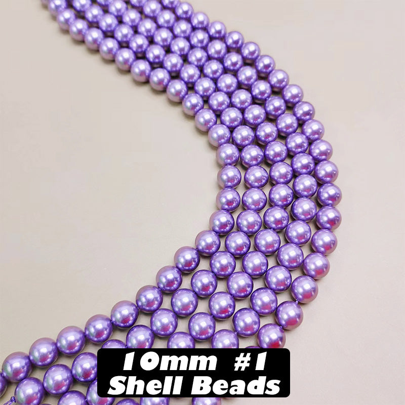 One Strip 10mm Shell Beads