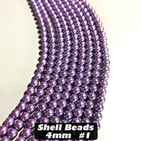 1 Strip Shell Beads 4/6/8mm