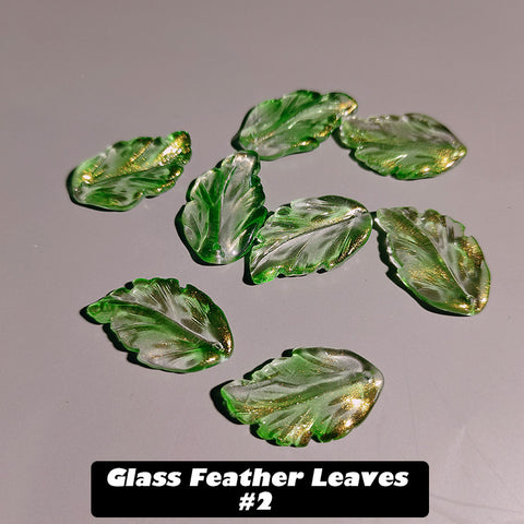 BOGO Glass Feather Leaves