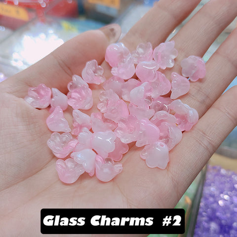 Glass Charms Lily of the valley  bogo