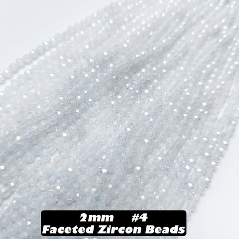 2mm Faceted Zircon Beads