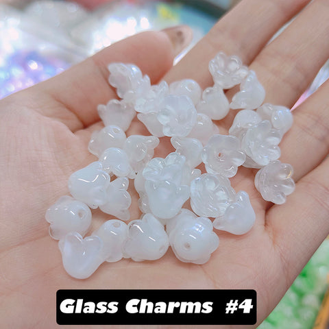 Glass Charms Lily of the valley  bogo