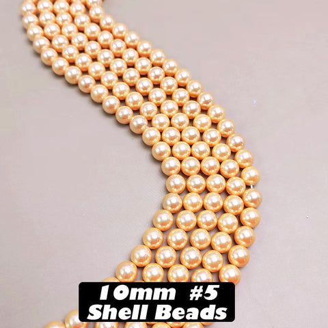 One Strip 10mm Shell Beads