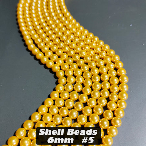 1 Strip Shell Beads 4/6/8mm