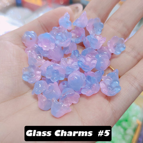 Glass Charms Lily of the valley  bogo