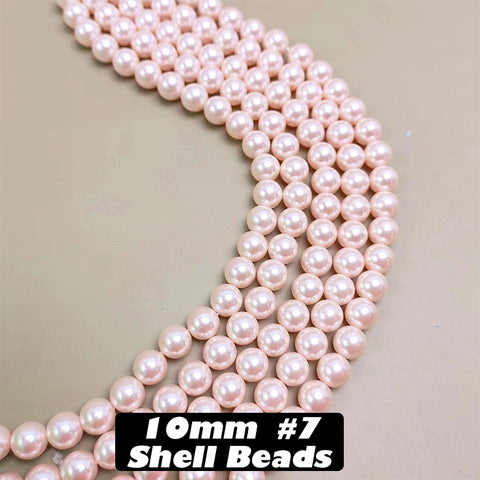 One Strip 10mm Shell Beads