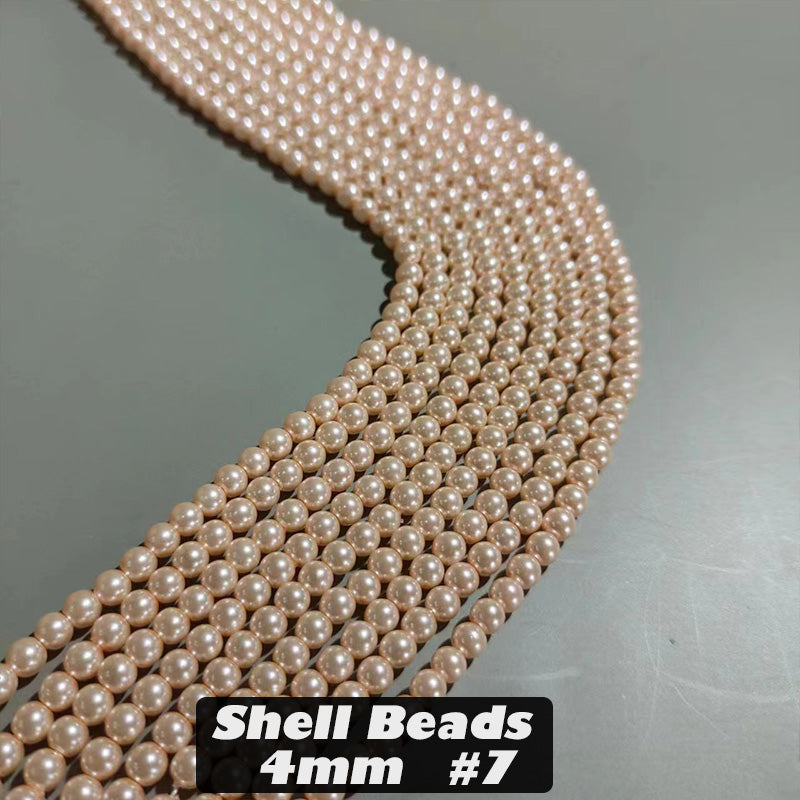 One Strip 4mm Shell Beads