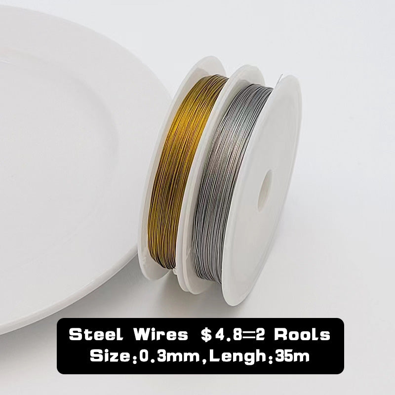 Steel Wire Copper Wire DIY Crystal Glass Bracelets