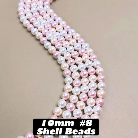 One Strip 10mm Shell Beads