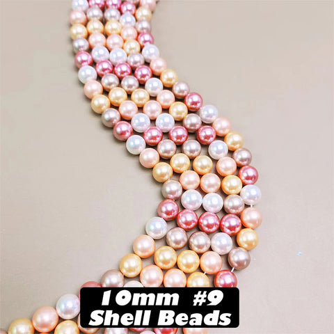 One Strip 10mm Shell Beads