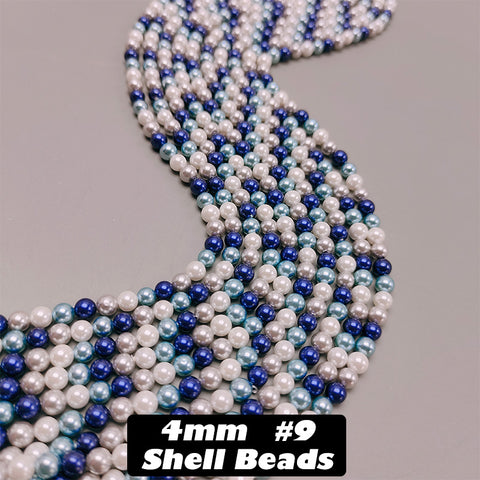 1 tira de perlas de concha de 4/6/8 mm.
