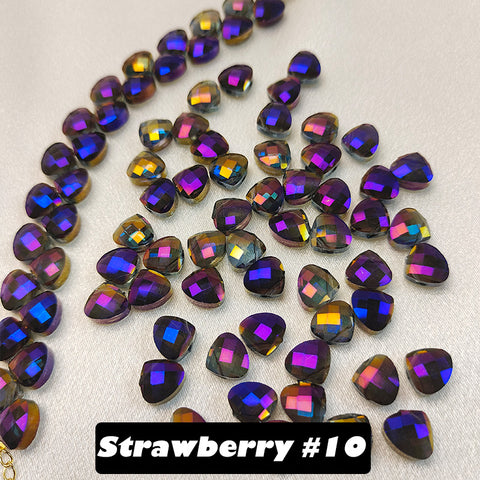 Strawberry Beads Glass Disco Beads