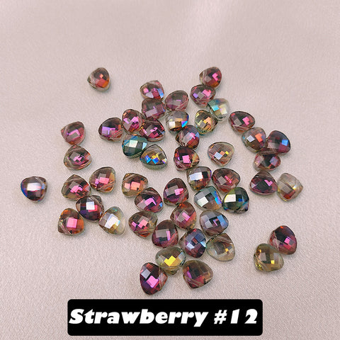 Strawberry Beads Glass Disco Beads